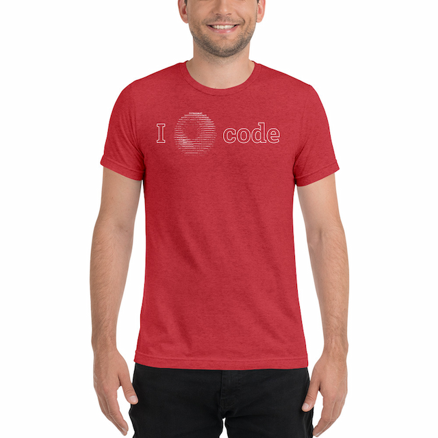 Red Triblend - 3XL I donut code T-shirt