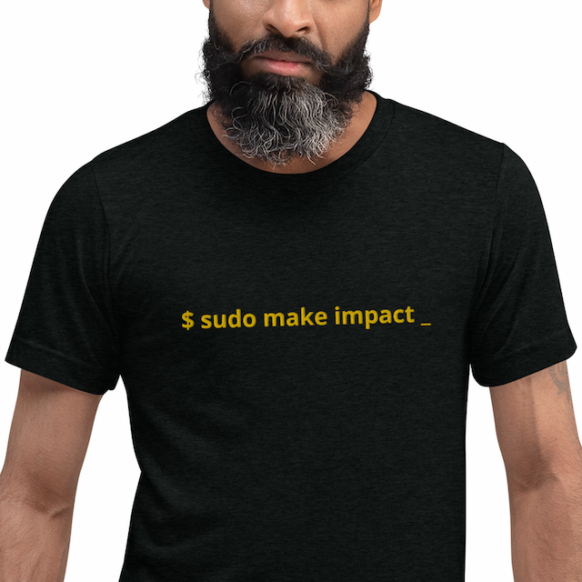 Solid Black Triblend - XS Sudo Make Impact | T-shirt